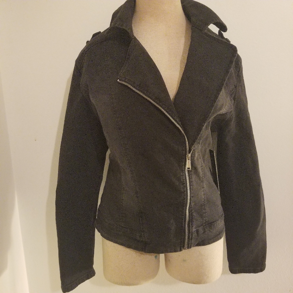 Elliot & Vine denim motorcycle jacket